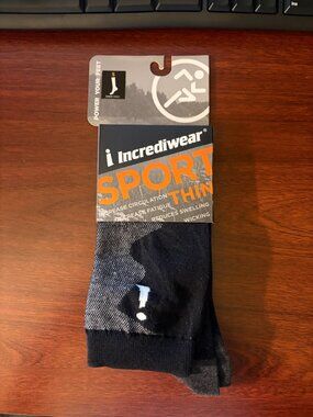 Incrediwear Sport Thin Knee High Sock Black